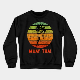 Muay Thai Fighter Kickboxing Boxer Thailand Crewneck Sweatshirt